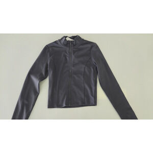 H&M Zip Up Long Sleeve Fitted Jacket Top Women’s XS (Fits S) Gray NWT Activewear